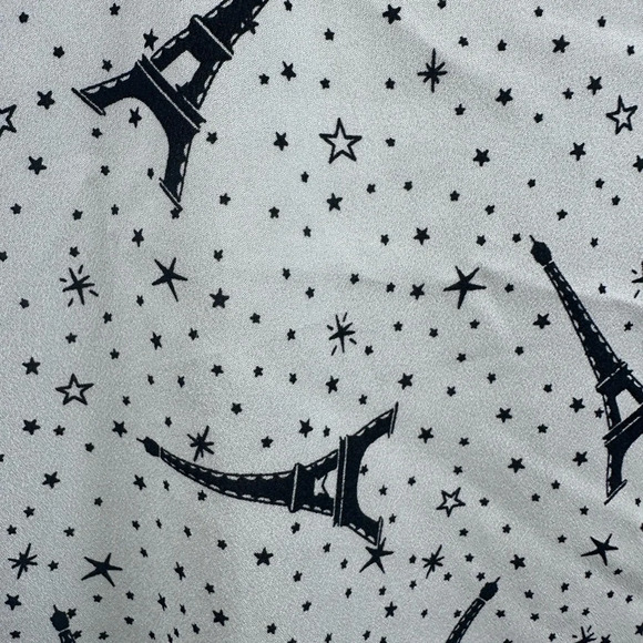 Karl Lagerfeld button down top with Paris Eiffel Tower Print size XL - Picture 10 of 12